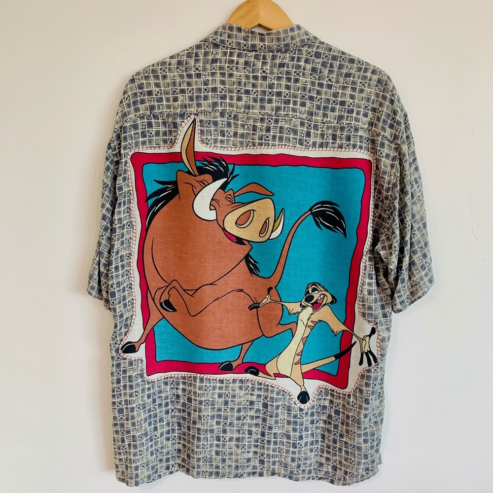 Vintage Casual Shirt w/ Timon & Pumba